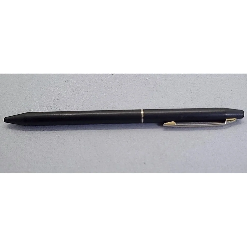 Vintage Chromatic Pen Black‎ Matte Twist Ballpoint USA Pat Gold Trim